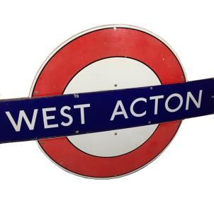 1940s enamel tube sign