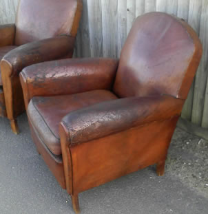 A Pair of 1940s Leather Club Chairs