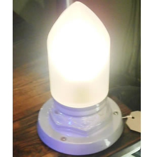 1960s Ceramic and Glass Table Lamp