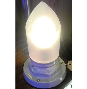 1960s Ceramic and Glass Table Lamp