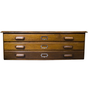 1960s Oak Plan Chest Coffee Table