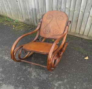 19th century bentwood rocking chair