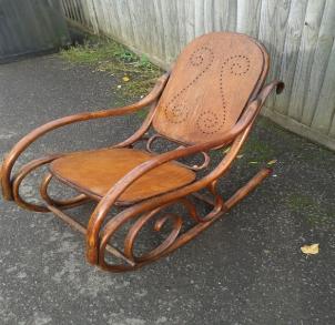19th century bentwood rocking chair