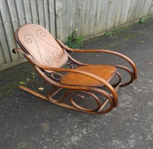 19th century bentwood rocking chair