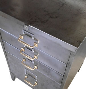 1950s 4 Drawer Cabinet on Legs