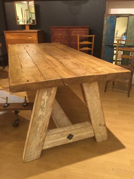 A framed dining table