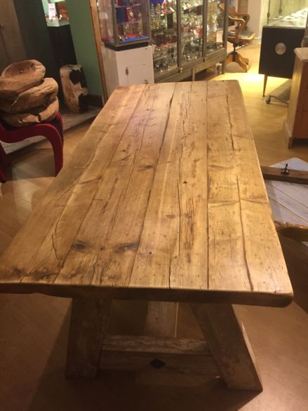 A framed dining table