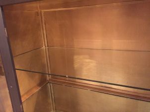 Black display cabinet