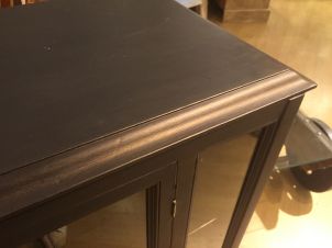 Black display cabinet