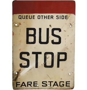 British Bus Stop Sign