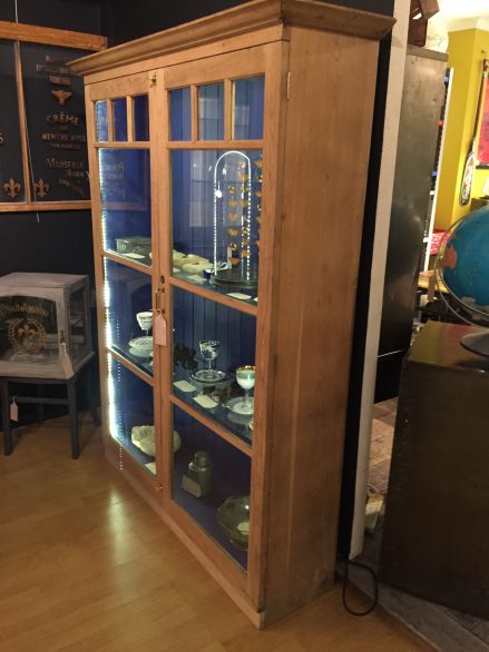 Edwardian Oak Display Cabinet