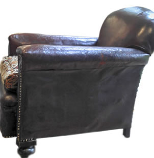 C.1920 English Dark Leather Club Chair