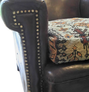 C.1920 English Dark Leather Club Chair