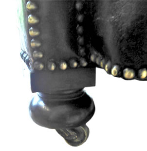 C.1920 English Dark Leather Club Chair