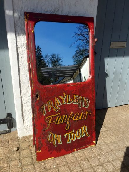 Fairground lorry door mirror
