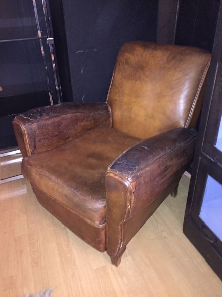 French Leather Club Chair