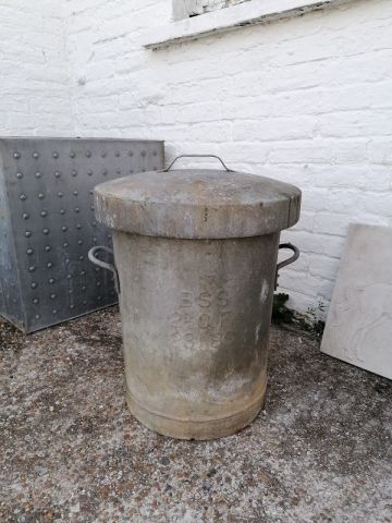 Industrial Galvanised Metal Bin
