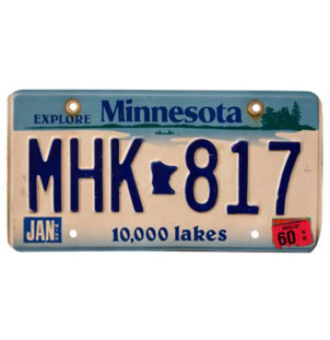 Vintage American Licence Plates