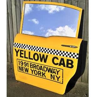 Vintage NYC Taxi Cab Door Mirror