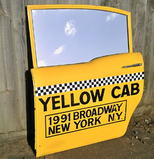 Vintage NYC Taxi Cab Door Mirror