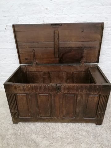 Antique Rustic Oak Coffer