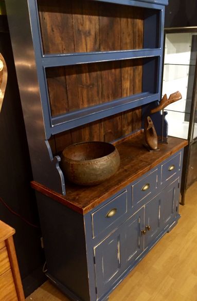 Painted blue dresser