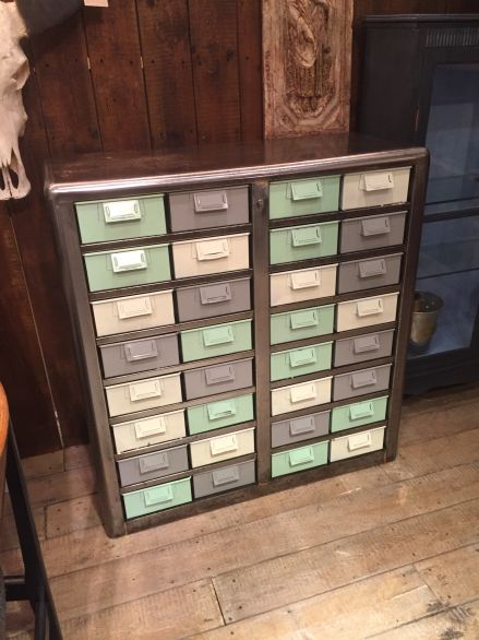 Polished and painted drawers