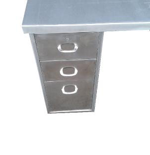Polished steel British desk