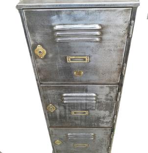 Polished steel locker