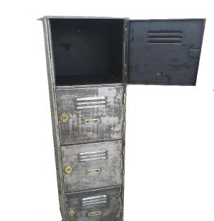 Polished steel locker