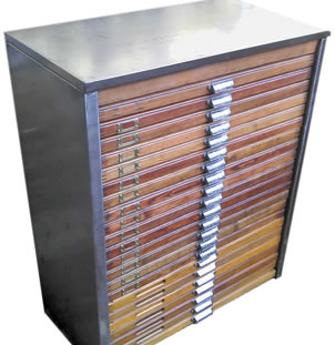 Mid 20th century printers chest