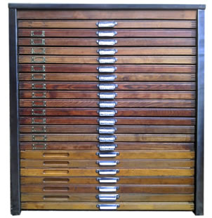 Mid 20th century printers chest