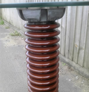 Upcycled Pylon Resistor Table