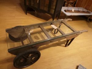 Sack trolley coffee table