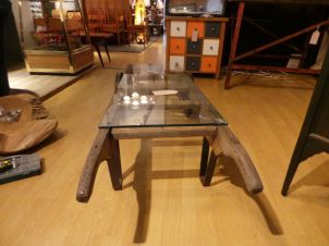 Sack trolley coffee table