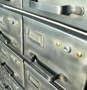 C.1960 Steel 24 Drawer Cabinet