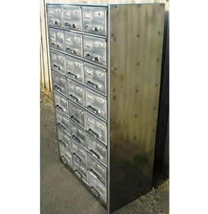 C.1960 Steel 24 Drawer Cabinet
