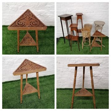 Carved Oak Occasional Table