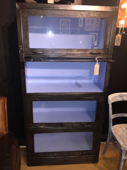 Up and over steel bookcase