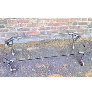 Upcycled Glass Coffee Table