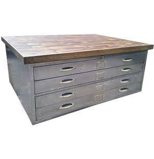 Upcycled Plan Chest Coffee Table