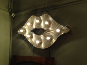 Upcycled Steel LIPS lights
