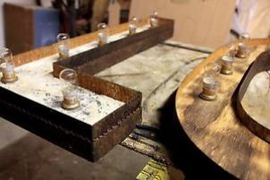 Upcycled Steel LOVE letter light