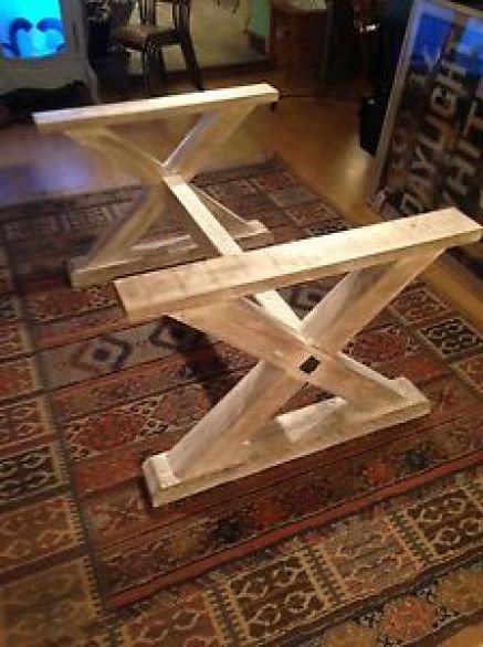 Upcycled Vintage Enamel Sign Dining Table