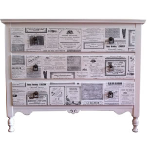 Vintage Ad Chest of Drawers