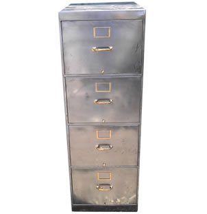 Vintage 1928 Steel Filing Cabinet