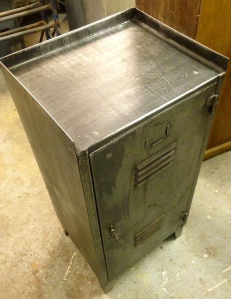 Vintage Industrial Metal Locker with Drawer