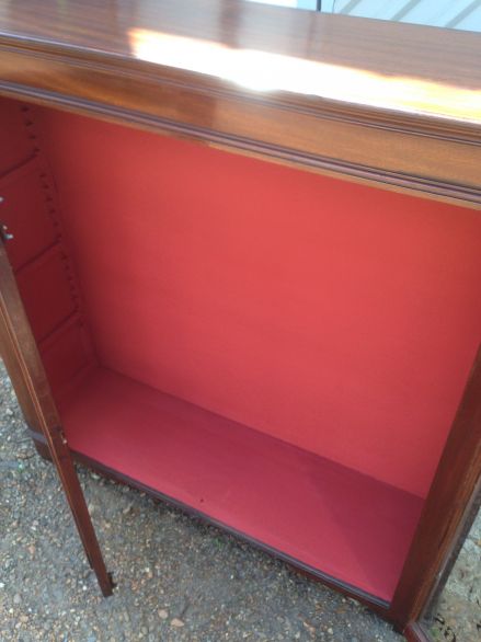 Vintage Mahogany Display Cabinet with Lights