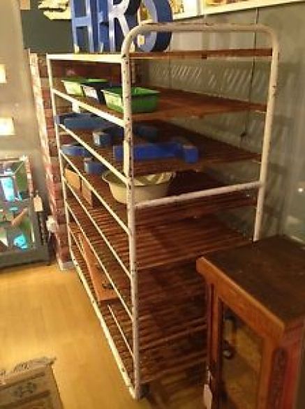 Vintage Metal Belgian Bakers Trolley