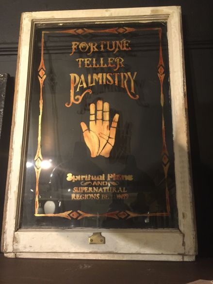 Vintage sign written window